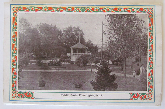 FLEMINGTON NJ POSTCARD FOLDER antique