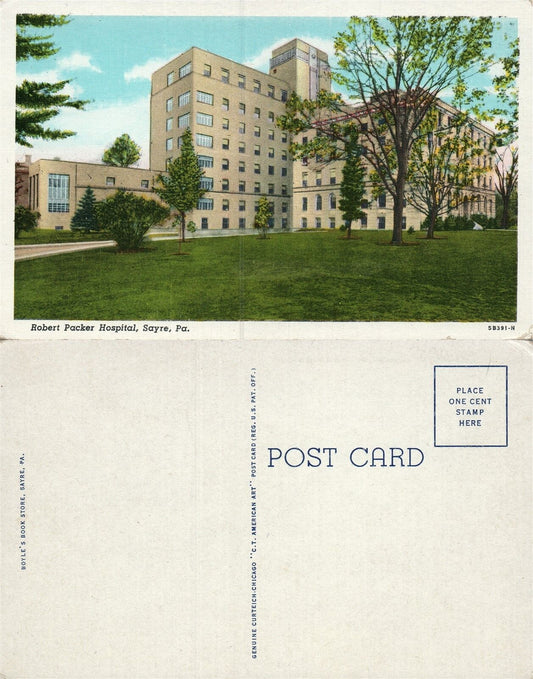SAYRE PA ROBERT PACKER HOSPITAL VINTAGE POSTCARD