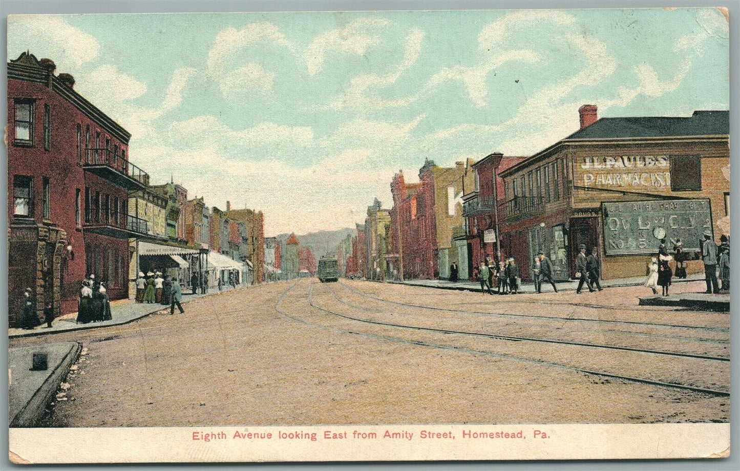 HOMESTEAD PA EIGHTH AVENUE ANTIQUE POSTCARD