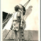 AMERICAN INDIAN CHIEF VINTAGE REAL PHOTO POSTCARD RPPC