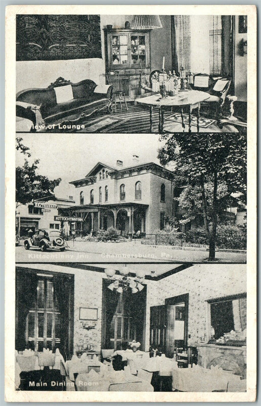 CHAMBERSBURG PA KITTOCHTINNY INN 1939 VINTAGE POSTCARD