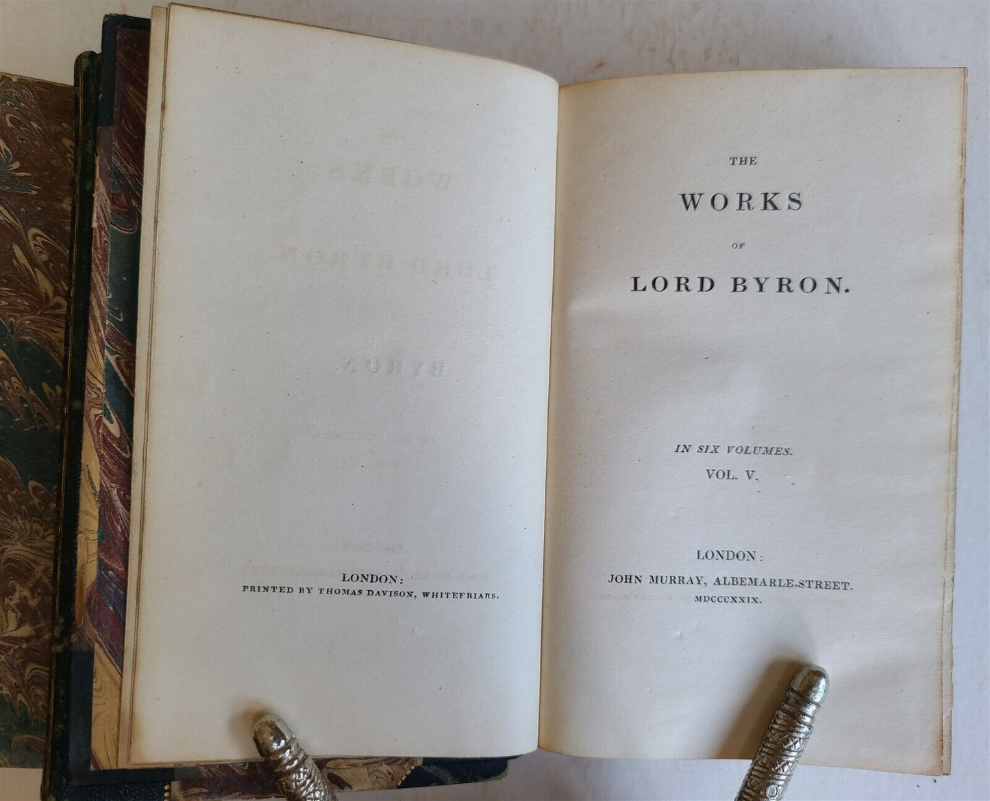 1829 WORKS of LORD BYRON 4 volumes ANTIQUE POETRY in ENGLISH