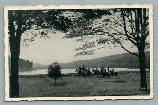 DUDE RANCHES NEW JERSEY VINTAGE POSTCARD