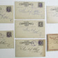 1877 LOT of 7 1st NATIONAL BANK POMEROY OHIO ANTIQUE STATEMENT CARDS POSTCARDS