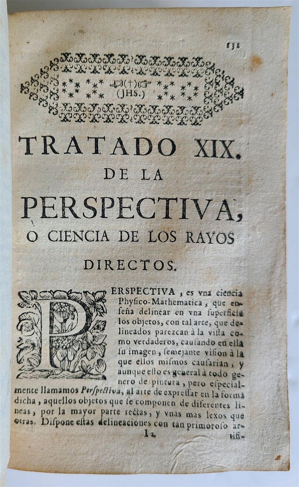 1727 MATHEMATICS in SPANISH Compendio mathematico antique METHEOROS OPTICA