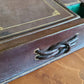 ANTIQUE TRAVELING LAP DESK BOX leather covered