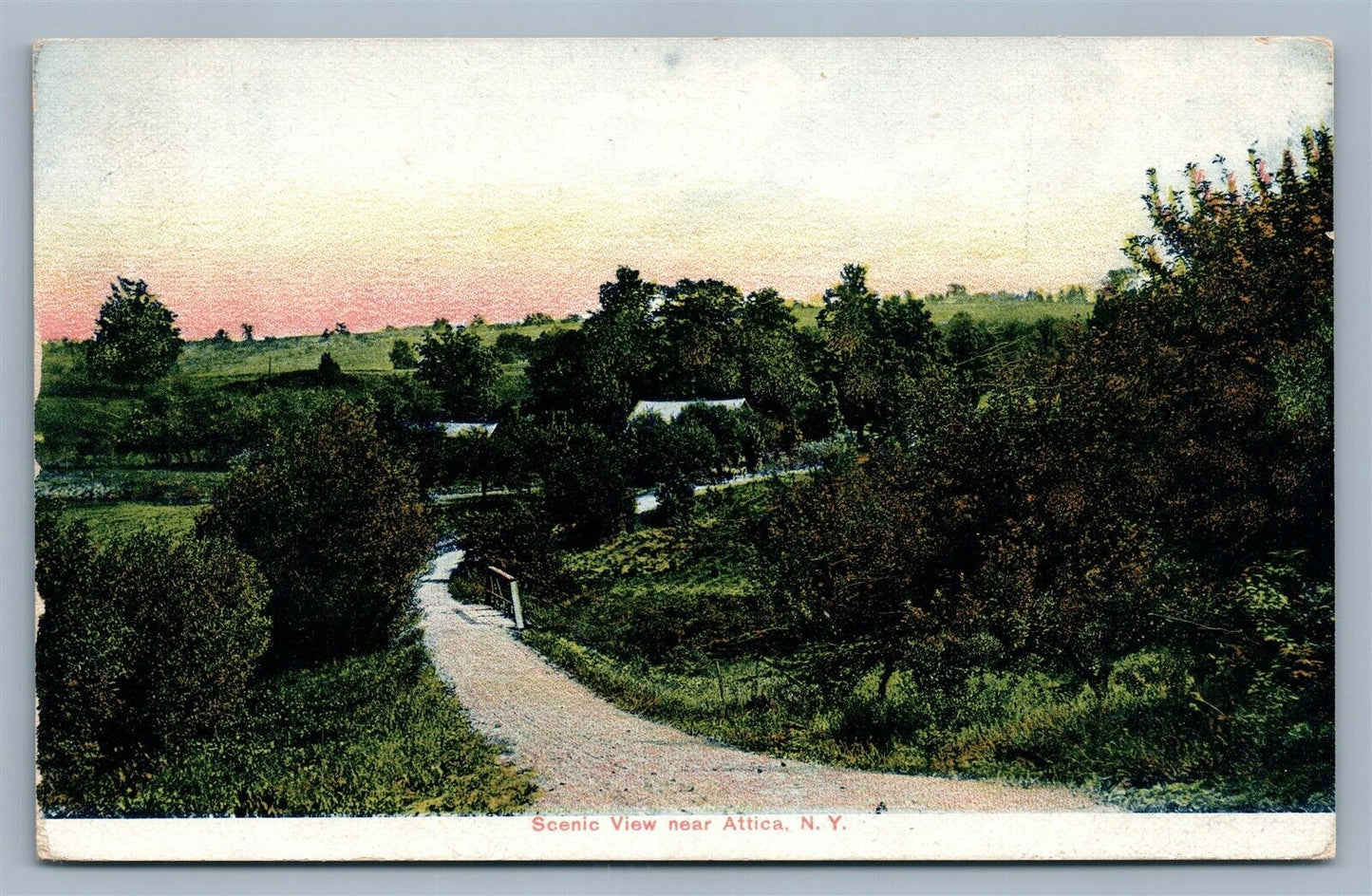 ATTICA NY SCENIC VIEW ANTIQUE POSTCARD