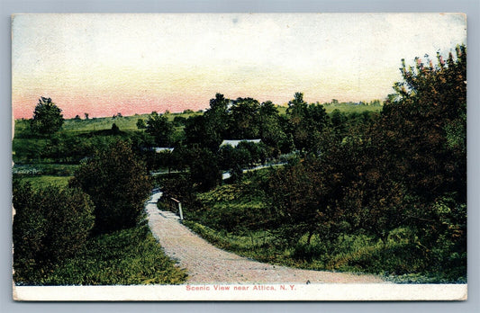 ATTICA NY SCENIC VIEW ANTIQUE POSTCARD