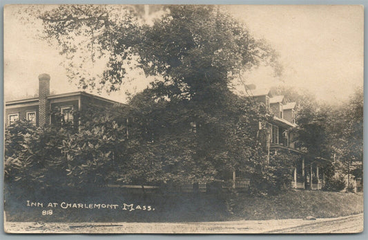 INN AT CHARLEMONT MA ANTIQUE REAL PHOTO POSTCARD RPPC