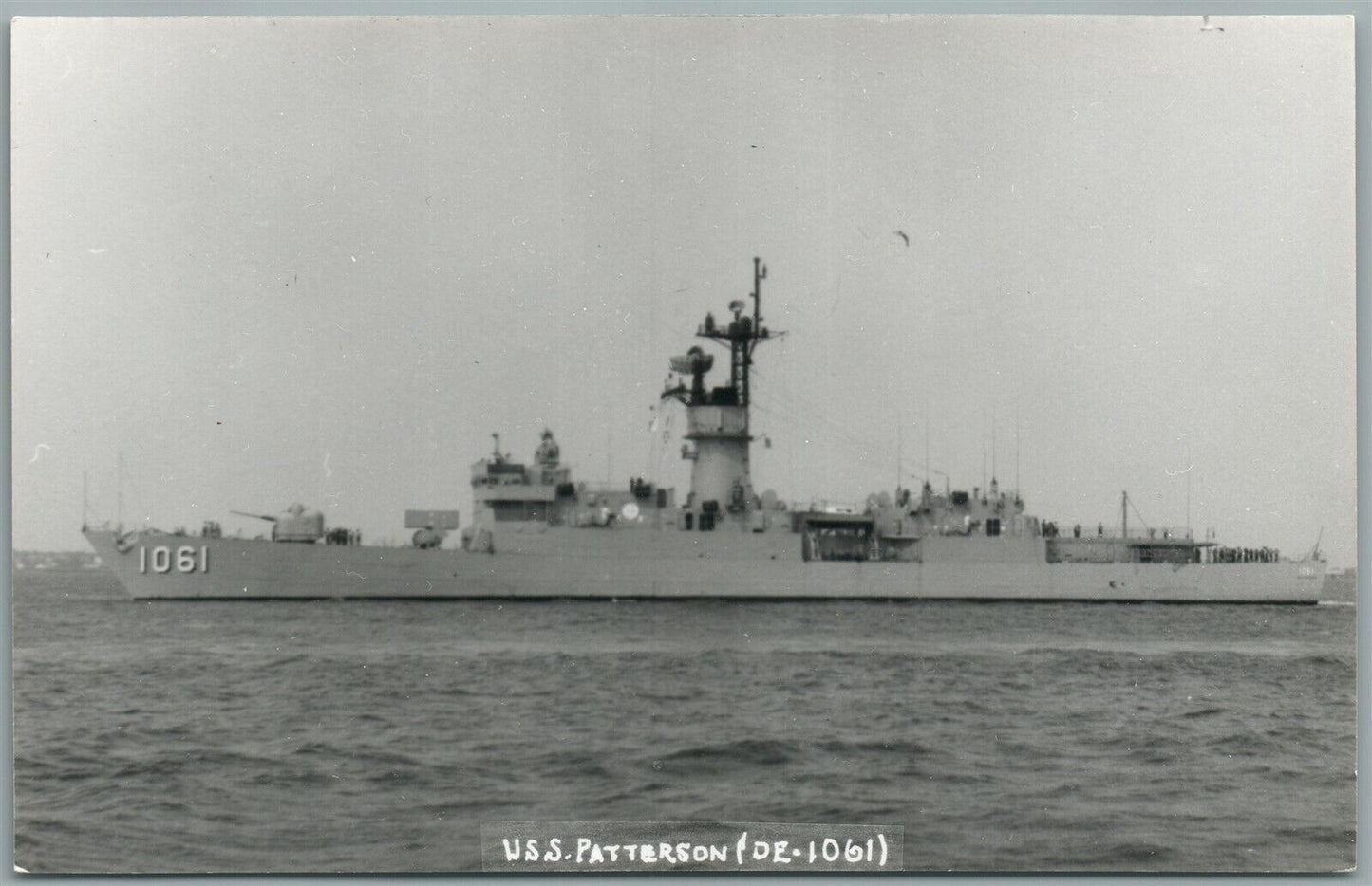 MILITARY SHIP USS PATTERSON VINTAGE REAL PHOTO POSTCARD RPPC