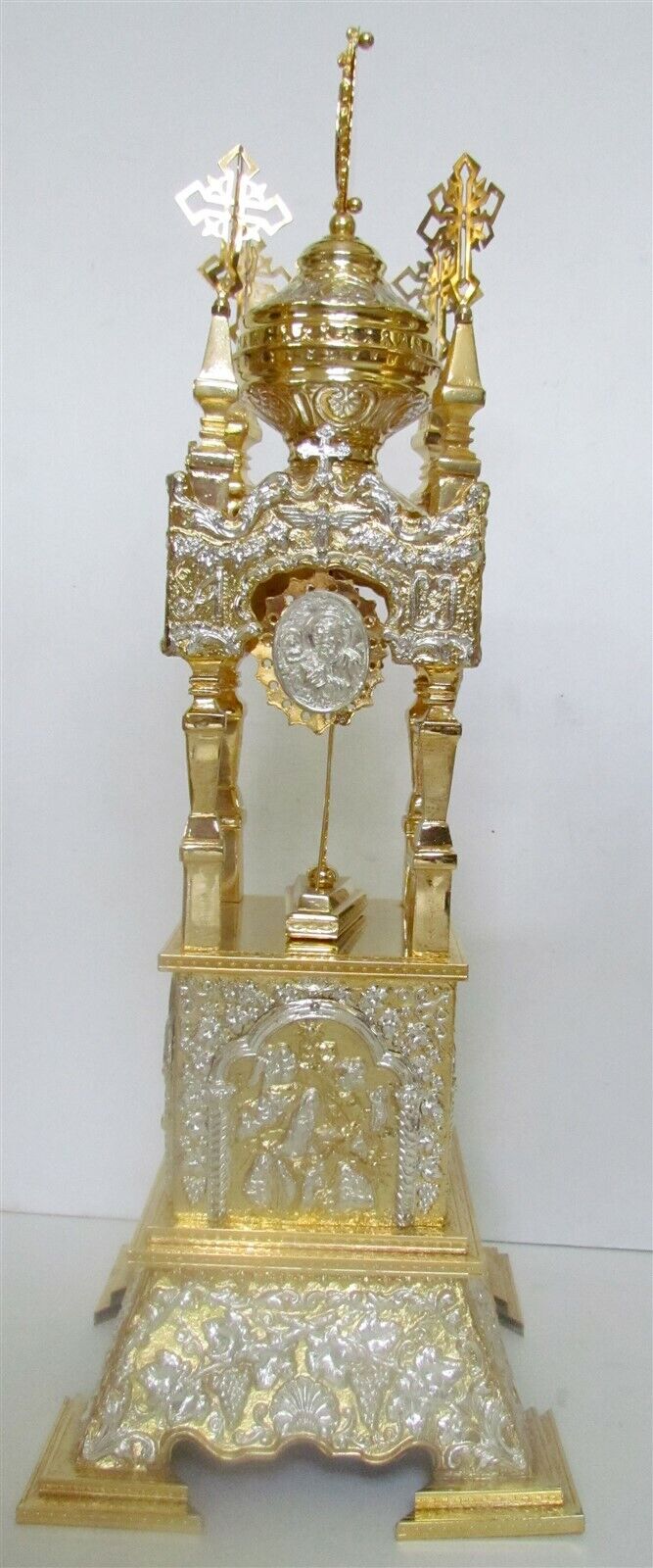 GREEK RUSSIAN ORTHODOX CHURCH LARGE RELIQUARY centerpiece