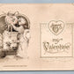 TO MY VALENTINE 1913 COPYRIGHT EMBOSSED ANTIQUE POSTCARD by JOHN WINSCH