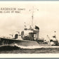 MILITARY SHIP USS ANDERSON VINTAGE REAL PHOTO POSTCARD RPPC