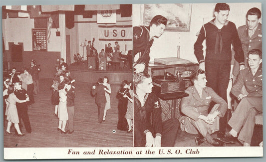 ROCHESTER NY U.S.O. CLUB VINTAGE POSTCARD