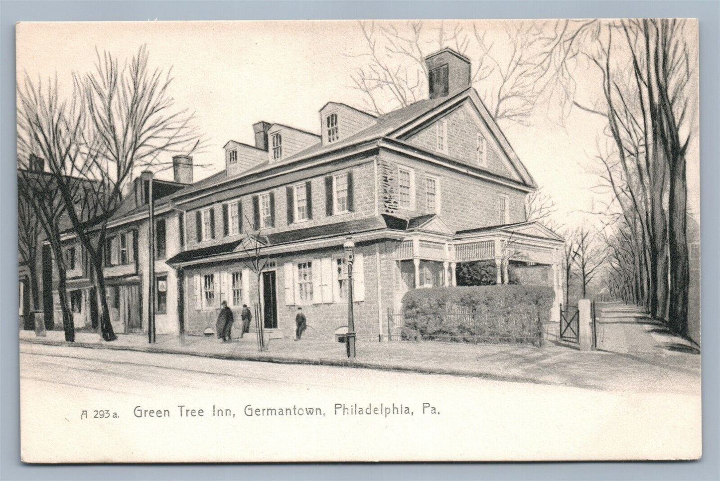 PHILADELPHIA PA GERMAN TOWN GREEN TREE INN ANTIQUE POSTCARD
