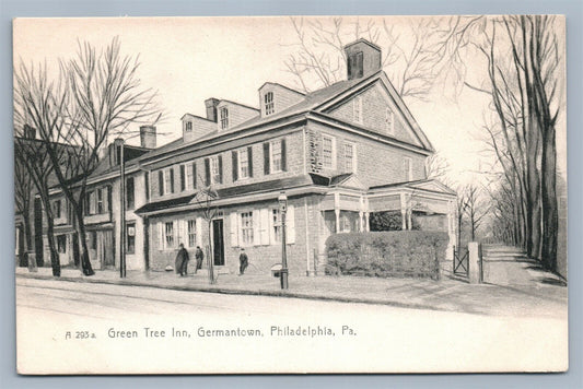 PHILADELPHIA PA GERMAN TOWN GREEN TREE INN ANTIQUE POSTCARD