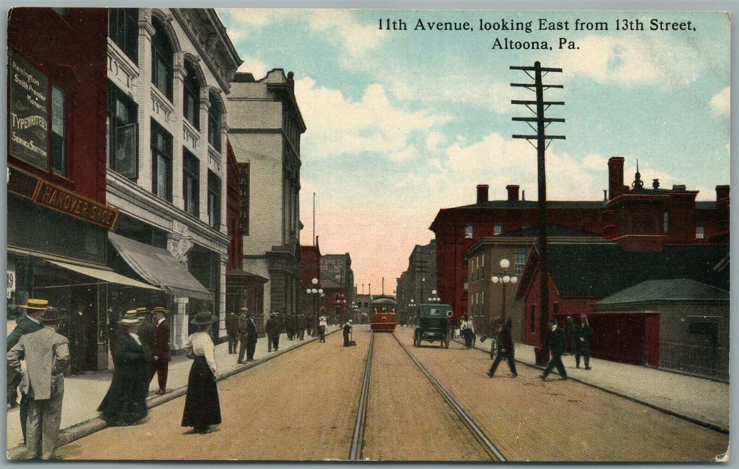 ALTOONA PA 11th AVENUE ANTIQUE POSTCARD