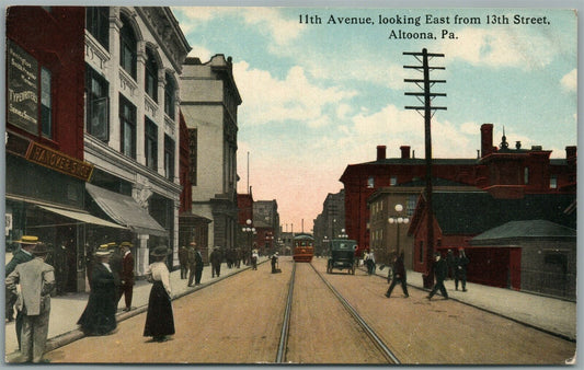 ALTOONA PA 11th AVENUE ANTIQUE POSTCARD