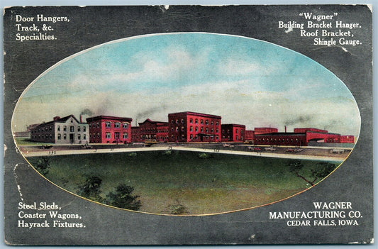 CEDAR FALLS IA WAGNER MANUFACTURING CO ADVERTISING ANTIQUE POSTCARD