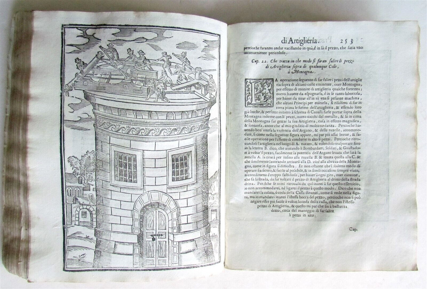 1606 ARTILLERY PRACTICE ILLUSTRATED antique PRATTICA MANUALE DELL' ARTIGLIERIA