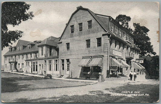 DELAWARE WATER GAP PA CASTLE INN ANTIQUE POSTCARD
