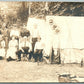CAMP LIFE US FLAGS TENT SELLERSVILLE PA CANCEL ANTIQUE REAL PHOTO POSTCARD RPPC