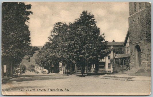 EMPORIUM PA EAST FOURTH STREET ANTIQUE POSTCARD