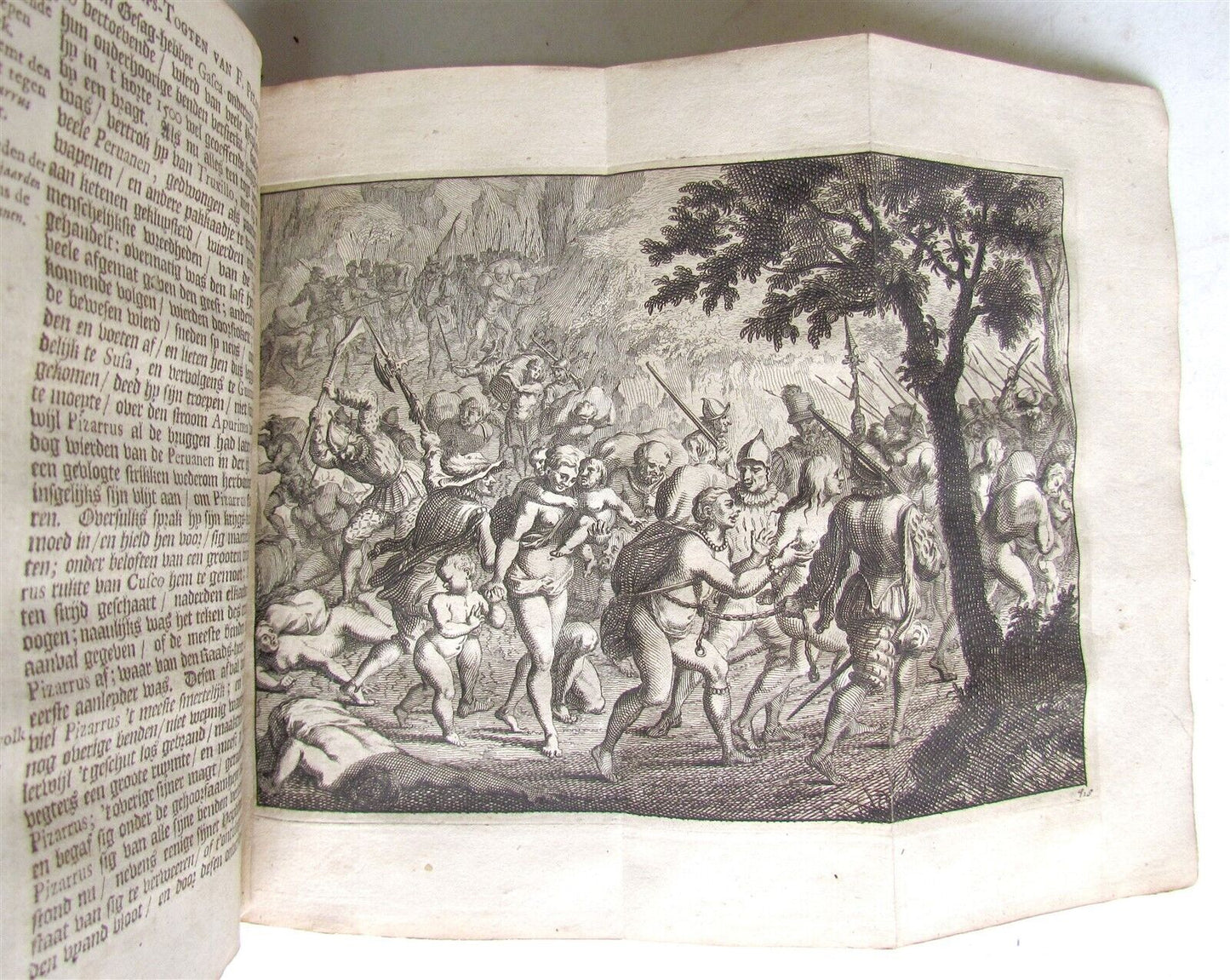 1706 CONQUEST of PERU & PANAMA ILLUSTRATED antique RARE F. Pizarro D. Almagro