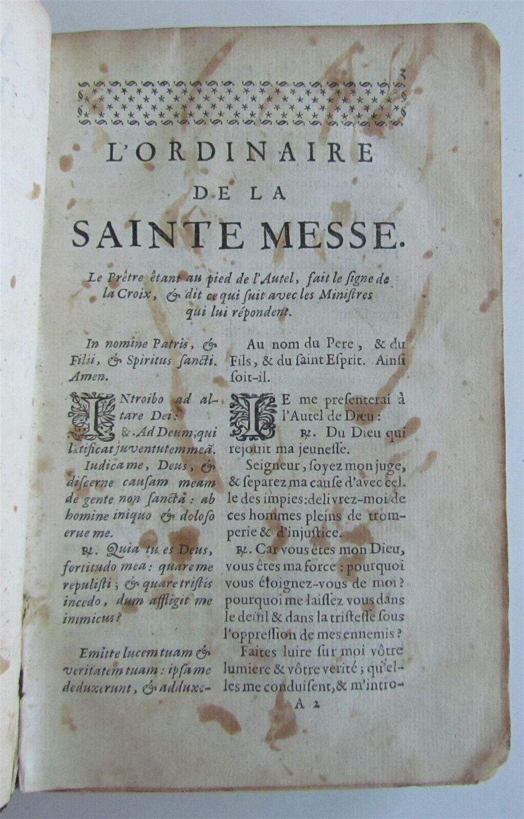 1688 L'ANNEE CHRETIENNE MASSES in FRENCH & LATIN ANTIQUE ARMORIAL BINDING vol.II