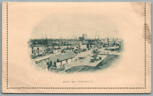 ARGENTINA BOCA DEL RIACHUELO ANTIQUE POSTCARD