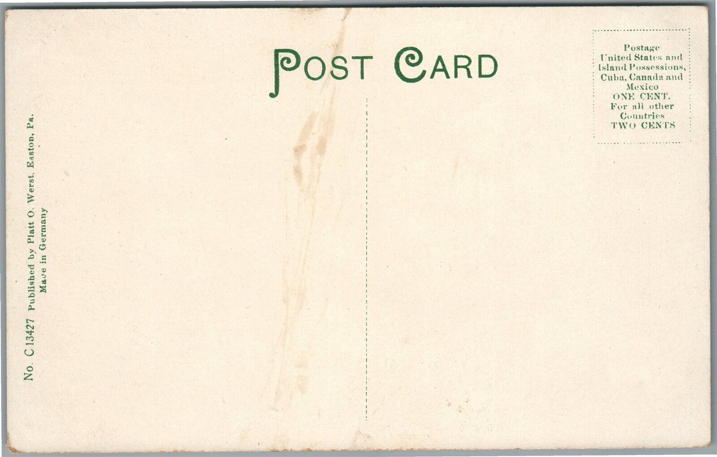 EASTON PA HIGH SCHOOL ANTIQUE POSTCARD