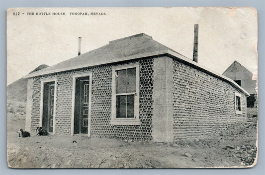 TONOPAH NV BOTTLE HOUSE ANTIQUE POSTCARD