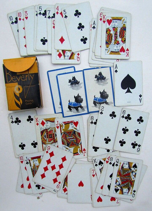 VINTAGE BEVERLY PLAYING CARDS DECK w/ BOX