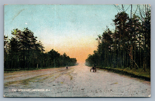 LAKEWOOD NJ SPEEDWAY ANTIQUE POSTCARD