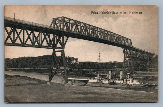 GERMANY PRINZ HEINRICH BRUCKE BEI HOLTENAU ANTIQUE POSTCARD