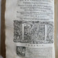 1596 PREDICHE SOPRA I QUATTRO NOVISSIMI antique 16th CENTURY VELLUM BINDING 16 c