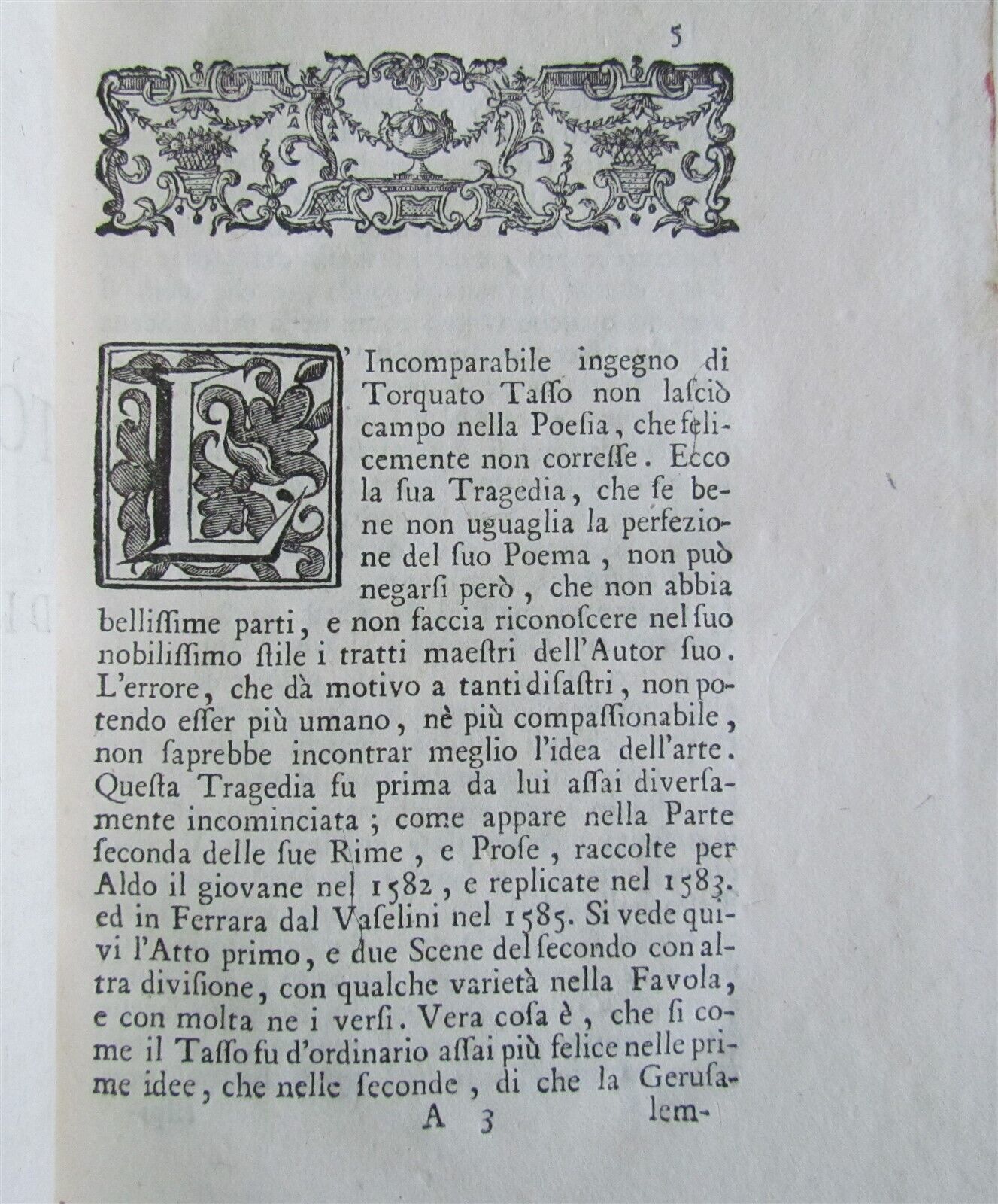 1746 Teatro Italiano o Sia scelta di tragedie antique in Italian vellum