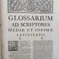 1733 BLIND STAMPED VELLUM BINDING MASSIVE FOLIO Glossarium ad Scriptores ANTIQUE