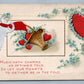 VALENTINE ANTIQUE POSTCARD w/ APPLIQUE FOIL KEY