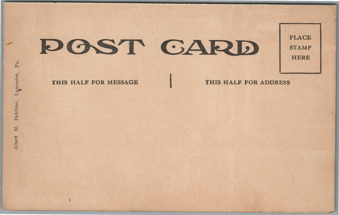 WRIGHTSVILLE PA EAST FROM METHODIST CHURCH ANTIQUE POSTCARD