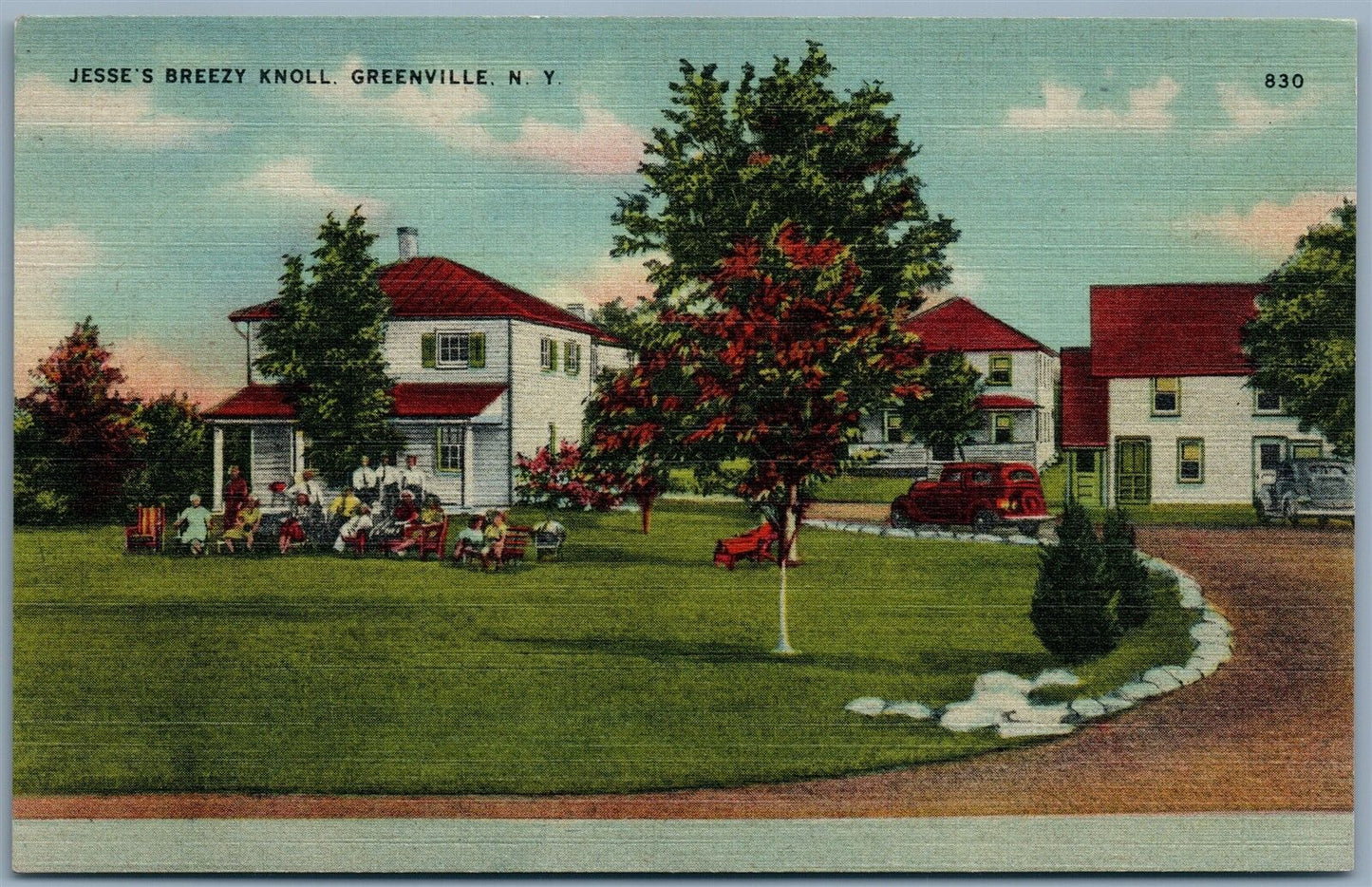 GREENVILLE NY JESSE'S BREEZY KNOLL VINTAGE POSTCARD