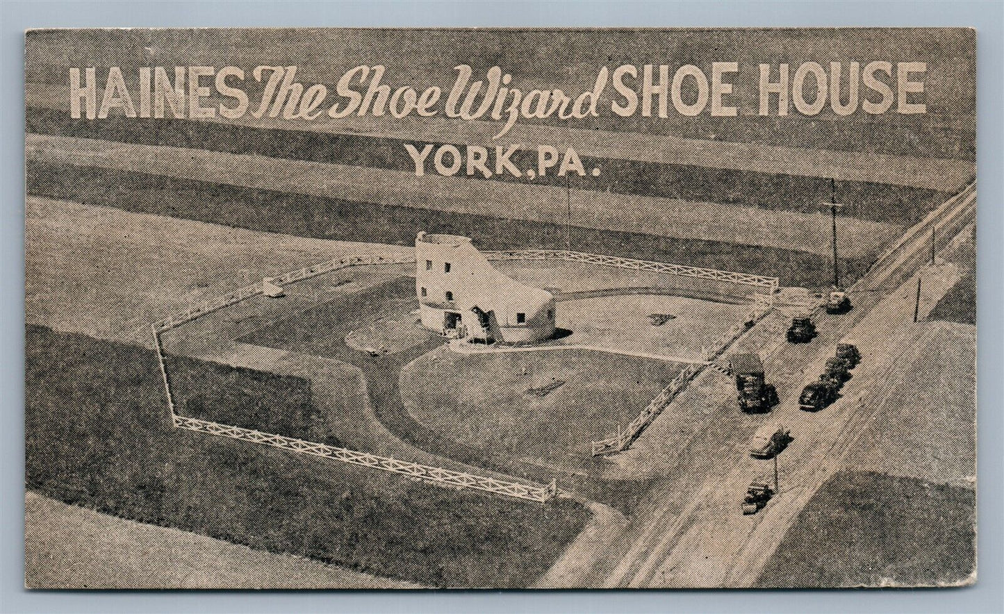 YORK PA HAINES THE SHOE WIZARD ADVERTISING ANTIQUE POSTCARD