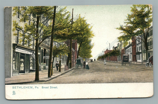 BETHLEHEM PA BROAD STREET ANTIQUE POSTCARD