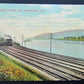 VINTAGE 1919 POSTCARD - MOHAWK VALLEY NEAR AMSTERDAM NY train railway railroad