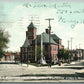 PHILLIPSBURG NJ LOWELL SCHOOL SOUTH MAIN & LITGRAVE STREET 1910 ANTIQUE POSTCARD