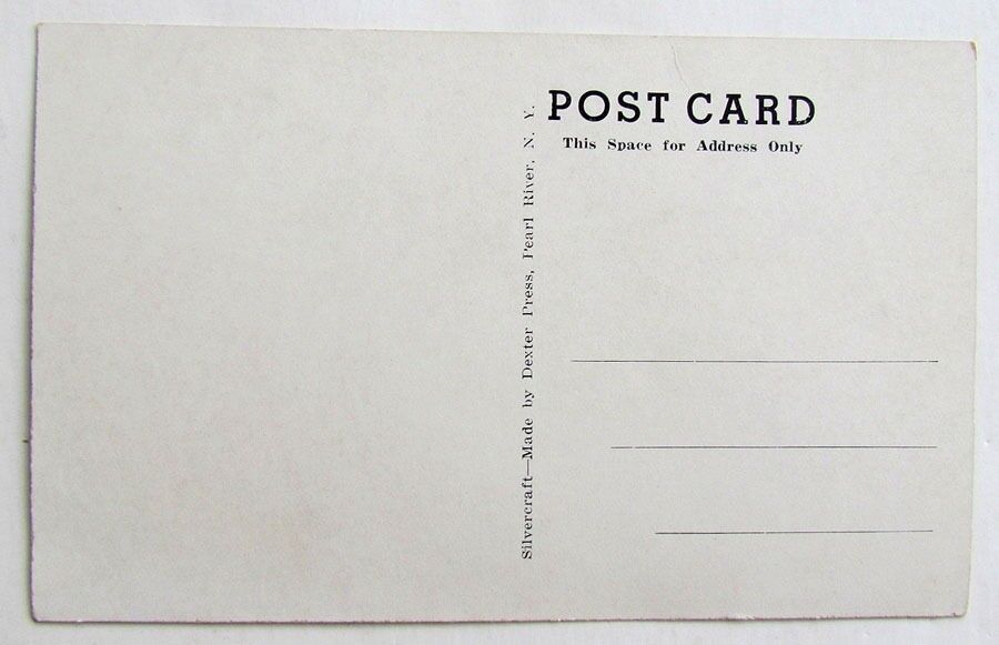 CLINTON NJ OLD MILL & FALLS IN THE HEART OF BUSINESS SECTION ANTIQUE POSTCARD