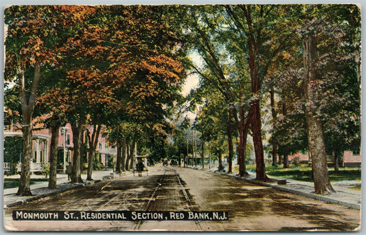 RED BANK NJ MONMOUTH STREET ANTIQUE POSTCARD