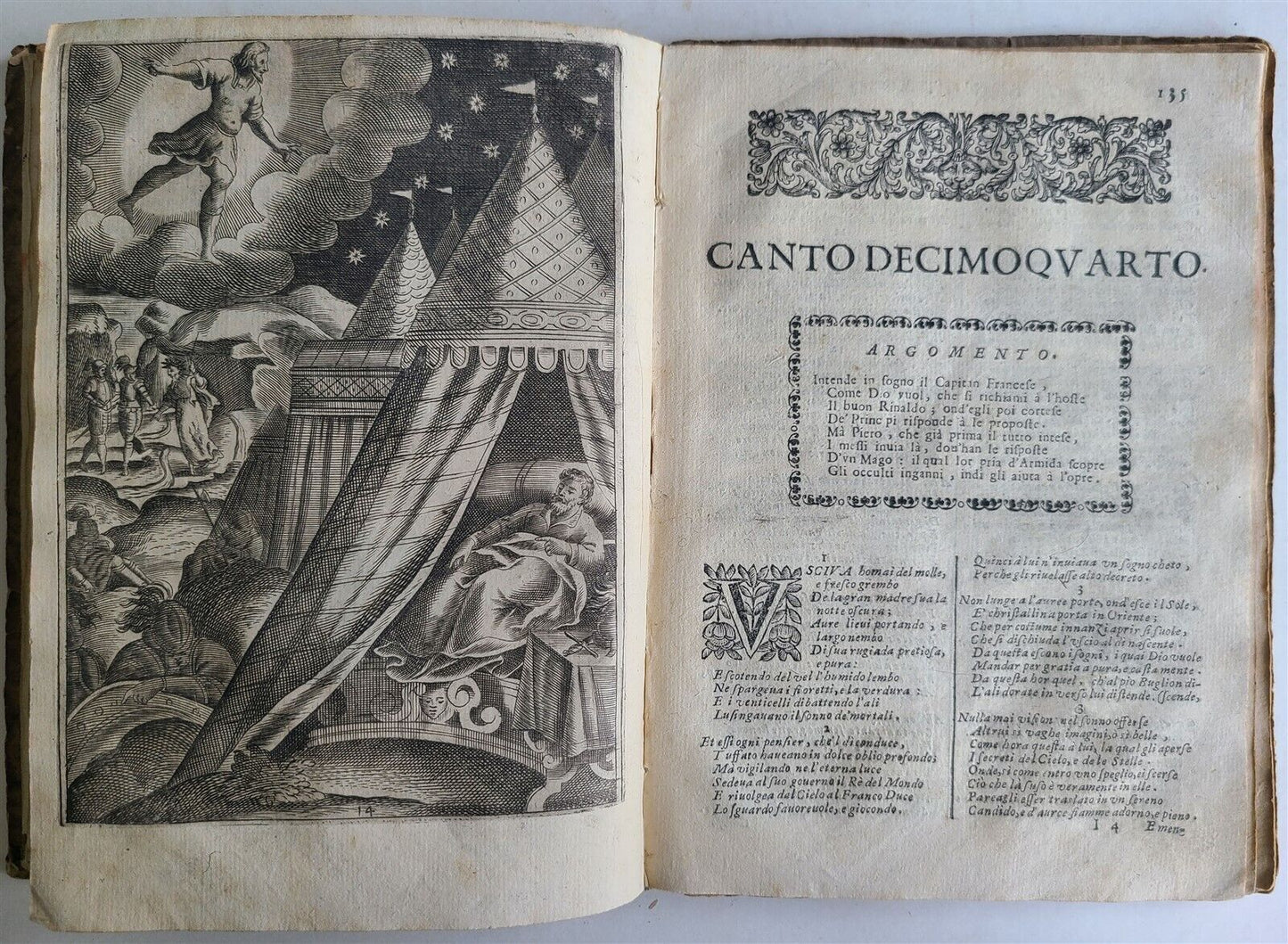 1665 LA JERUSALEMME LIBERATA di TORQUATO TASSO FULLY ILLUSTRATED antique