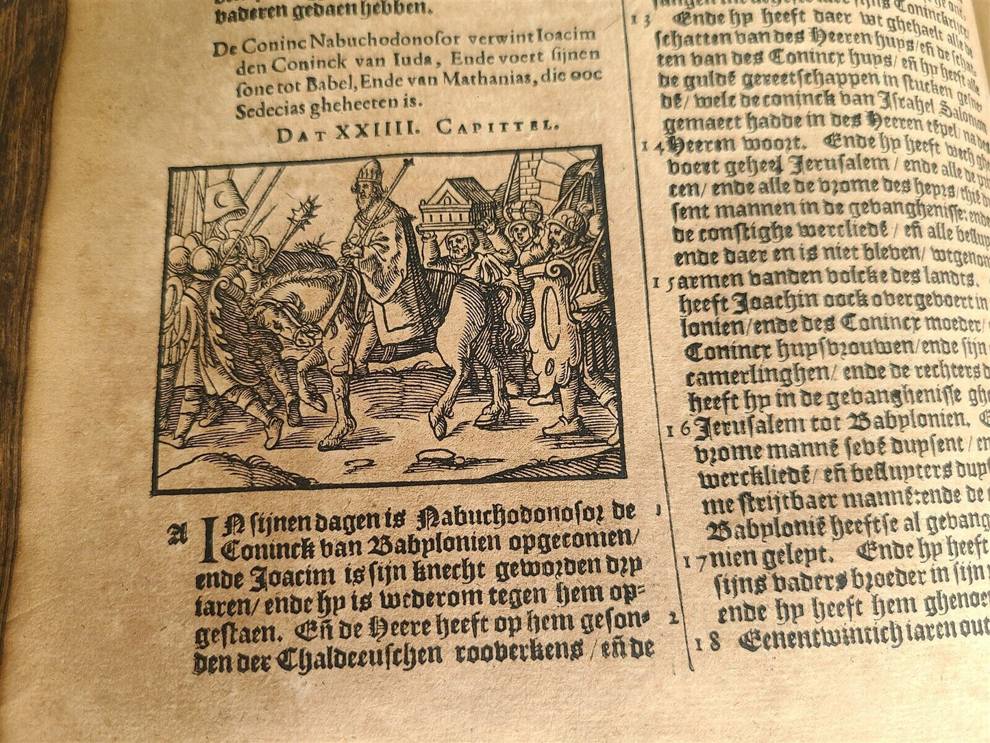 1599 BIBLE in DUTCH MOERENTORF BIBLIA SACRA FOLIO ILLUSTRATED antique 16th CENT.