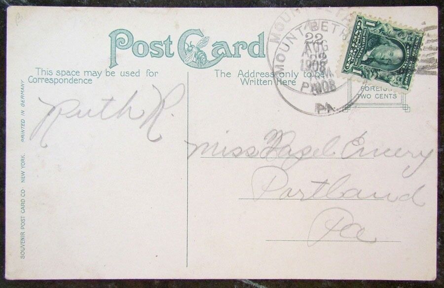 ANTIQUE 1908 POSTCARD KARLDON HOTEL EASTON PA